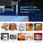 Gluwphy Laser Engraver Machine 10000mW(10W) Enclosed Diode Laser Cutter for Beginner, Class 1 Safety Laser Engraving Machine for Wood, Metal, Acrylic, with Air Assist, Honeycomb, Air Filter, Black