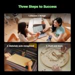 Creality Falcon A1 10W Laser Engraver, 80W Powerful Output, Fully Enclosed, 600mm/s Speed, HD Camera Auto Positioning, Pre-Assembled&Smart Material Recognition, Ideal for Wood & Metal, Class 1 Safety