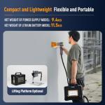 ZAC 60W Laser Marker 220V Laser Marking Machine for 150×150mm Working Area Portable Fiber Engraver Laser Engraving Machine for Metal/Wood/Leather Industrial Marking Laser Class II 0.874mW