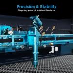 OMTech Pronto 150W CO2 Laser Engraver & Cutter with Water Chiller – 63"x40" Workspace, 1,000mm/s Speed, Autofocus, 2-Way Pass, Air Assist, for Wood, Acrylic & More