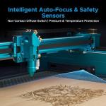 OMTech Pronto 150W CO2 Laser Engraver & Cutter with Water Chiller – 63"x40" Workspace, 1,000mm/s Speed, Autofocus, 2-Way Pass, Air Assist, for Wood, Acrylic & More