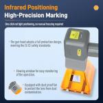 ZAC 60W Laser Marker 220V Laser Marking Machine for 150×150mm Working Area Portable Fiber Engraver Laser Engraving Machine for Metal/Wood/Leather Industrial Marking Laser Class II 0.874mW