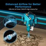 OMTech Pronto 150W CO2 Laser Engraver & Cutter with Water Chiller – 63"x40" Workspace, 1,000mm/s Speed, Autofocus, 2-Way Pass, Air Assist, for Wood, Acrylic & More