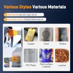 ZAC 60W Laser Marker 220V Laser Marking Machine for 150×150mm Working Area Portable Fiber Engraver Laser Engraving Machine for Metal/Wood/Leather Industrial Marking Laser Class II 0.874mW