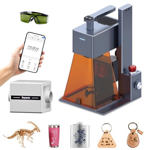 Raymoto R1 Pro 20W Portable Laser Engraver for DIY, Personalized Gifts & Small Business – High-Speed Laser Engraving Machine with Safety Cover, Multi-Material & Easy Setup, 20000mW