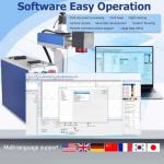 3D Fiber Laser Engraving Machine 60W/100W/200W/300W JPT MOPA Deep Marking Machine with 200x200mm Field Lens, D80 Rotary Axis Engraving for All Metal Fiber Laser Engarver Marker (200W)