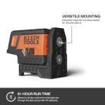 Klein Tools 93MCLPG Compact Self-Leveling Laser Level with Plumb Spot, Bright Green Cross Line, 75-Foot Range, Laser Class 2, Power Output <1mW, Magnetic Mount