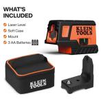 Klein Tools 93MCLPG Compact Self-Leveling Laser Level with Plumb Spot, Bright Green Cross Line, 75-Foot Range, Laser Class 2, Power Output <1mW, Magnetic Mount