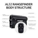 AILEMON Golf Laser Rangefinder Hunting Range Finder 900Y Fast Focus High-Precision Continuous Scan Flag Pole Locking Vibration Function Slope Mode Range Finder