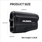 AILEMON Golf Laser Rangefinder Hunting Range Finder 900Y Fast Focus High-Precision Continuous Scan Flag Pole Locking Vibration Function Slope Mode Range Finder