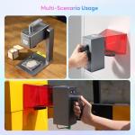 Longer Nano Pro Portable 12W Laser Engraver with Extension Kit, 5000mm/s High-Speed, Engraving Precision 0.01 * 0.01mm, DIY Engraver Tool for Wood, Acrylic, Leather, Cloth, Metal, Ceramics