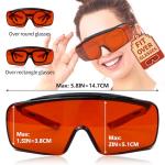 Professional Laser Goggles-Dual Wave 532+1064nm Laser Safety glasses,Resistant to Laser180-540&750-1100nm for 445nm,532nm,1064nm Infrared Laser,Blue,Green,UV Laser Goggles (Cover prescription glasses)