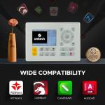 OMTech 90W CO2 Laser Engraver with Water Chiller & LightBurn, 28"x20" Cutting & Engraving Machine with Air Assist, 4-Way Pass, Caster Wheels, RDWorks, for Wood, Glass, Acrylic & More