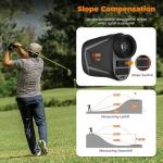 CIGMAN Golf Rangefinder with Slope, 850 Yards Laser Golf & Hunting Rangefinder, Flag Pole Locking Vibration, USB Rechargeable Range Finder with 6X Magnification, Lightweight