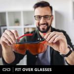 Professional Laser Goggles-Dual Wave 532+1064nm Laser Safety glasses,Resistant to Laser180-540&750-1100nm for 445nm,532nm,1064nm Infrared Laser,Blue,Green,UV Laser Goggles (Cover prescription glasses)