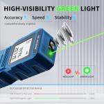 Mini Green Laser Distance Meter 262Ft – Rechargeable Digital Measuring Tool with USB Type-C, Area/Volume Modes, Max/Min, ±3mm Accuracy, Pocket-Sized Compact Design