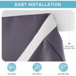 RYB HOME Door Window Curtain 69 inch - Privacy Room Darkening Window Curtains for Patio/Front/Tricia/French Door Sidelight, W26 x L69 inch, 1 Panel, Grayish Purple