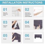 RYB HOME Door Window Curtain 69 inch - Privacy Room Darkening Window Curtains for Patio/Front/Tricia/French Door Sidelight, W26 x L69 inch, 1 Panel, Grayish Purple