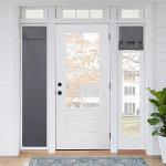 RYB HOME Sidelight Door Curtains, Thermal Insulated Blackouts Full Privacy Assured Side/Patio Glass/Front/French Door Window Curtain Small Shade, Grey, W12 x L69 inch, 1 Panel