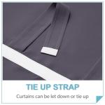 RYB HOME Door Window Curtain 69 inch - Privacy Room Darkening Window Curtains for Patio/Front/Tricia/French Door Sidelight, W26 x L69 inch, 1 Panel, Grayish Purple