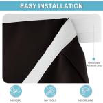 RYB HOME Sightlight French Door Curtains, Privacy Window Curtains Thermal Insulate Covering for Patio/Glass/Front Door, 12 inch x 69 inches, Brown, 1 Panel