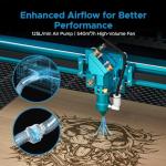 OMTech Pronto 100W CO2 Laser Engraver– 40"x24" Workspace, 1,000mm/s Speed, Autofocus, 2-Way Pass, Air Assist, for Wood, Acrylic & More