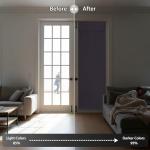 RYB HOME Door Window Curtain 69 inch - Privacy Room Darkening Window Curtains for Patio/Front/Tricia/French Door Sidelight, W26 x L69 inch, 1 Panel, Grayish Purple