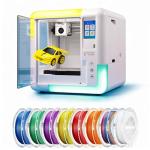AOSEED 3D Printer for Kids & Beginners, AI-Powered Fully Assembled 3D Printer with Up to 400mm/s Speed, Auto Leveling, 15 Mini Apps, Includes 8 PLA Filaments for Home and School Use, X-Maker AI+