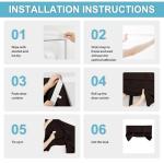 RYB HOME Sightlight French Door Curtains, Privacy Window Curtains Thermal Insulate Covering for Patio/Glass/Front Door, 12 inch x 69 inches, Brown, 1 Panel