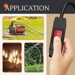 Weewooday 1.3ft Extension Cord with Switch, 3 Prong Weather Proof Extension Cord with on Off Switch, Heavy Duty 15a 125v 1875w Grounded Outlets Plugs for Indoor/Outdoor Electrical Appliances