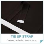 RYB HOME Sightlight French Door Curtains, Privacy Window Curtains Thermal Insulate Covering for Patio/Glass/Front Door, 12 inch x 69 inches, Brown, 1 Panel