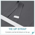 RYB HOME Sidelight Door Curtains, Thermal Insulated Blackouts Full Privacy Assured Side/Patio Glass/Front/French Door Window Curtain Small Shade, Grey, W12 x L69 inch, 1 Panel