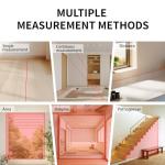 Laser Distance Meter 196ft – Digital Laser Measuring Tool with LCD Backlit Display, Area Volume Pythagorean, ±2mm Accuracy, Class II, Electronic Tape Measure for DIY Construction – AAA Battery Powered