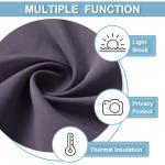 RYB HOME Door Window Curtain 69 inch - Privacy Room Darkening Window Curtains for Patio/Front/Tricia/French Door Sidelight, W26 x L69 inch, 1 Panel, Grayish Purple