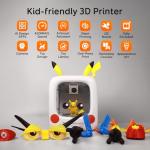 AOSEED 3D Printer for Kids, AI-Powered Fully Assembled 3D Printer with Up to 400mm/s Speed, Auto Leveling, 1500+ Models & 16+ Modules, Includes 8 PLA Filaments for Home and School Use, X-MAKER JOY AI+