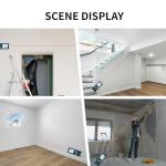 Laser Distance Meter 196ft – Digital Laser Measuring Tool with LCD Backlit Display, Area Volume Pythagorean, ±2mm Accuracy, Class II, Electronic Tape Measure for DIY Construction – AAA Battery Powered