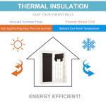 RYB HOME Sightlight French Door Curtains, Privacy Window Curtains Thermal Insulate Covering for Patio/Glass/Front Door, 12 inch x 69 inches, Brown, 1 Panel