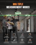 Laser Measurement Tool, CIGMAN 393ft/120M Bilateral Green Laser Distance Measuring Tool Rechargeable with Bubble Level, Laser Measure with Ft/in/M Multiple Units, Backlit IPS, Pythagorean/Area/Volume