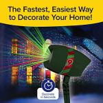 Star Shower Ultra 9 AS-SEEN-ON-TV with 9 Enhanced Modes for Spectacular Outdoor Holiday Laser Lighting with Thousands of Lights Covering 3200 Square feet, Green, 8.5 in