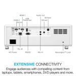 Optoma GT1090HDRx Short Throw Laser Home Theater Projector | 4K HDR Input | Reliable Lamp-Free Operation 30,000 hours | Bright 4,200 Lumens for Day and Night Viewing