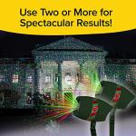 Star Shower Ultra 9 AS-SEEN-ON-TV with 9 Enhanced Modes for Spectacular Outdoor Holiday Laser Lighting with Thousands of Lights Covering 3200 Square feet, Green, 8.5 in