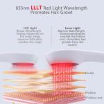 NBWTYA Laser Comb, FDA Cleared Device, Red Light Therapy for Hair Growth, Professional Grade Hair Loss Treatment, Regrows Fuller and Thicker Hair, Reverses Thinning, Stimulates Growth for Men & Women