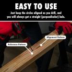 BullseyeBore Core CR1-100 Drill Guide for Straight Holes - Magnetic Drill Attachment with Efficient Red Laser for Visual Worksurface Alignment - Compatible with Common bits from 2” to 5”