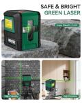 Nikotek Laser Level, Self-leveling Green Line Laser With Horizontal and Vertical Lines for Construction and Picture Hanging, Battery Included