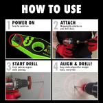 BullseyeBore Core CR1-100 Drill Guide for Straight Holes - Magnetic Drill Attachment with Efficient Red Laser for Visual Worksurface Alignment - Compatible with Common bits from 2” to 5”