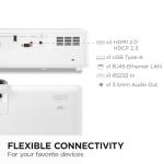 ViewSonic LS901-4K UHD 4K Laser Projector with 5500 Lumens, 1.7X Optical Zoom, 4K HDR/HLG Support, 4 Corner Adjustment, H/V Keystone, 360 Degrees Projection for Home Theater and Commercial Venues