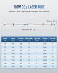 100W CO2 Laser Tube for Engraver & Cutter