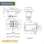 POWERTEC 71008 On/Off Switch for Table Saws and Tools