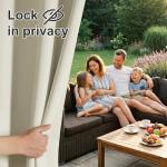 RYB HOME Waterproof Outdoor Curtains, 95 Inches, Beige