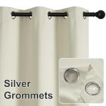 RYB HOME Waterproof Outdoor Curtains, 95 Inches, Beige